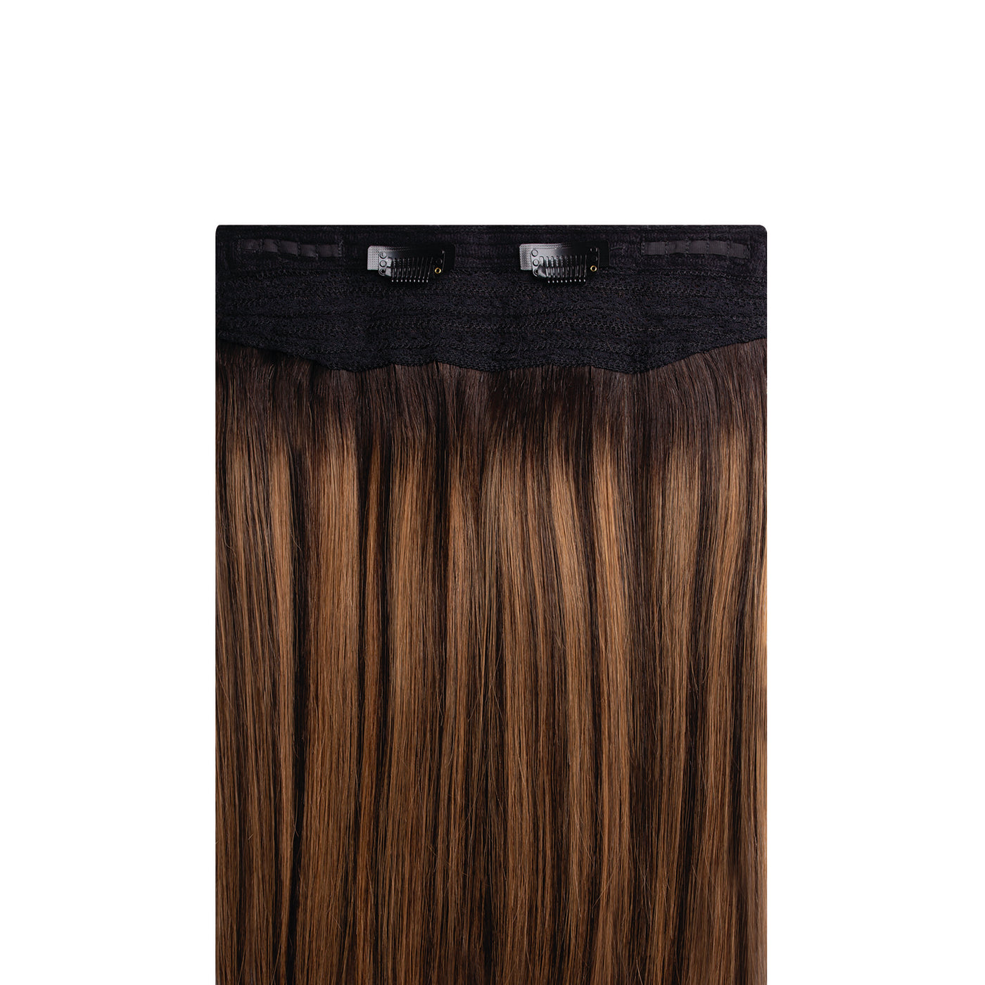 Bloomy Hair® Remy Vírgen 35 cm - Caramel Off Black