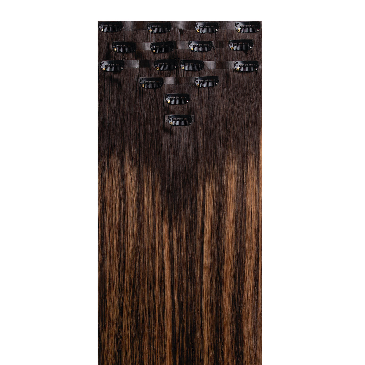 Silk Hair® Remy Vírgen 56 cm - Caramel Off Black