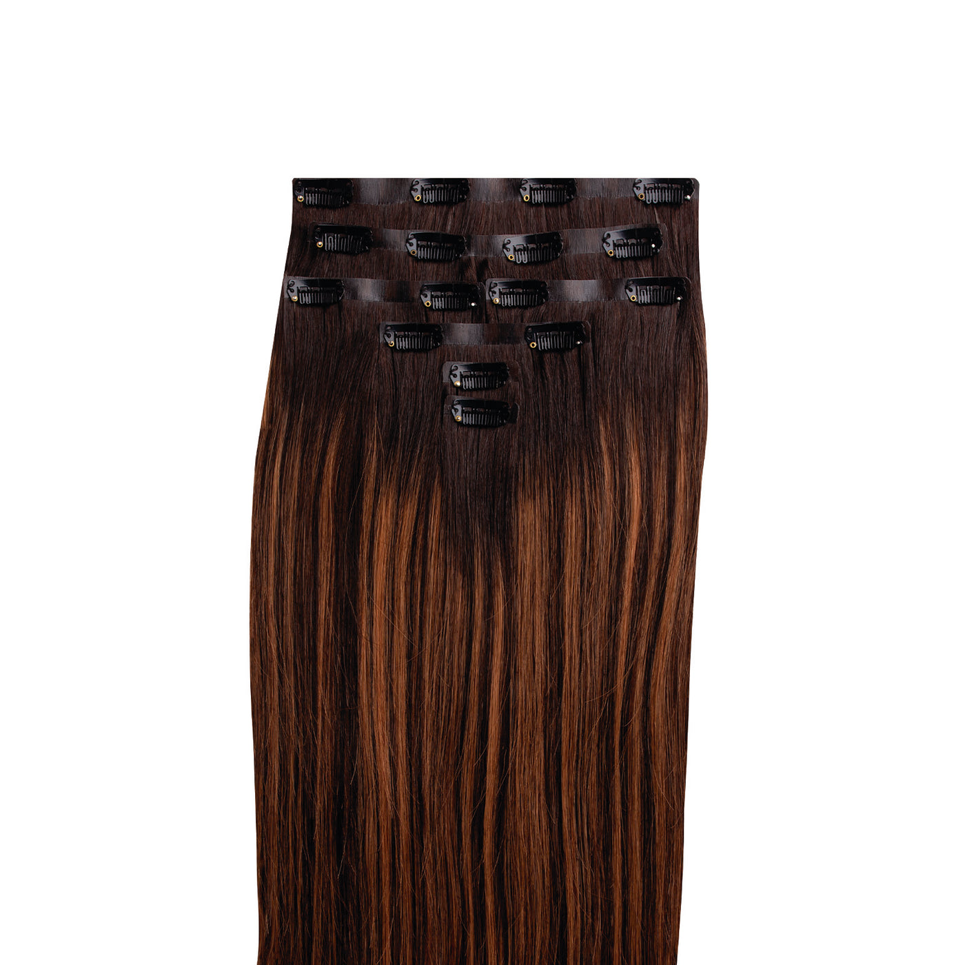 Silk Hair® Remy Vírgen 40 cm - Caramel Off Black